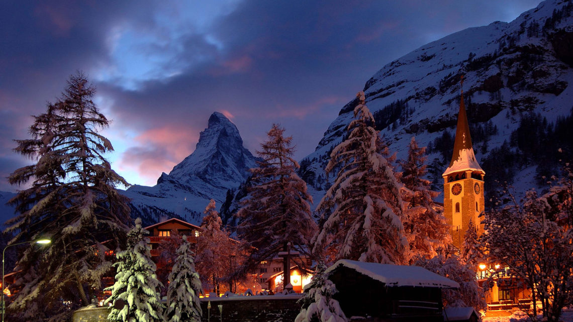 Winterzauber Winter Zermatt Verschneit Schweiz Skiferien Skifahren Skispass