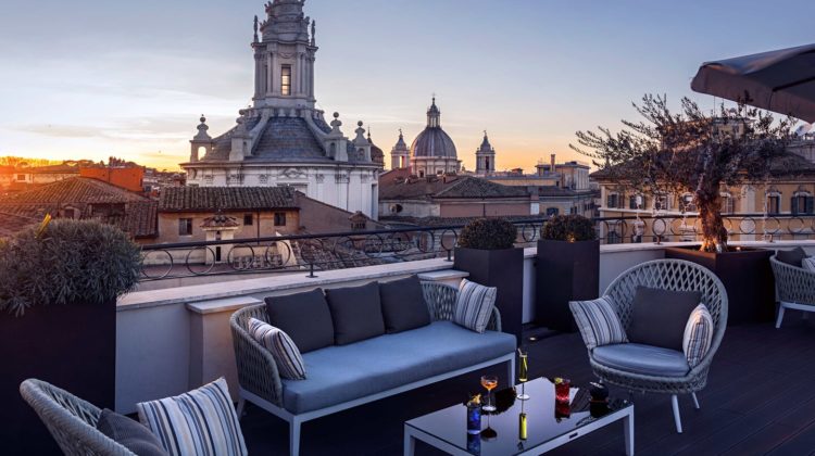 Luxus Rooftop-Bars weltweit The Pantheon Iconic Rome Marriott International worldofwellness