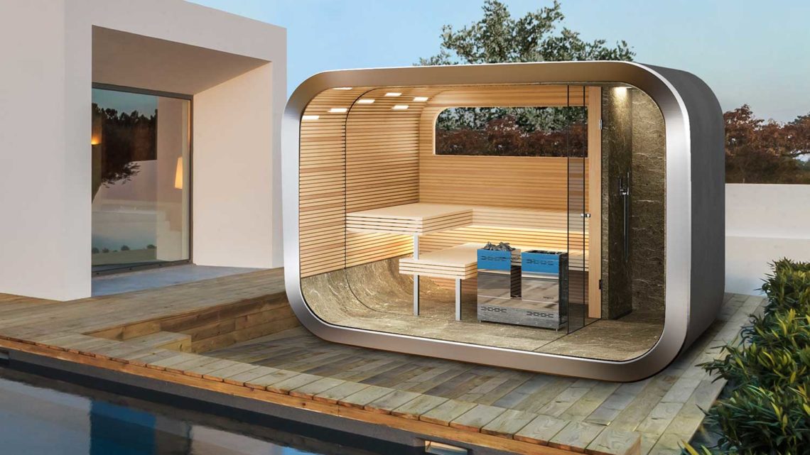 Sauna Wissen Outdoor-Sauna Modell Omnia Küng Sauna und Spa AG worldofwellness
