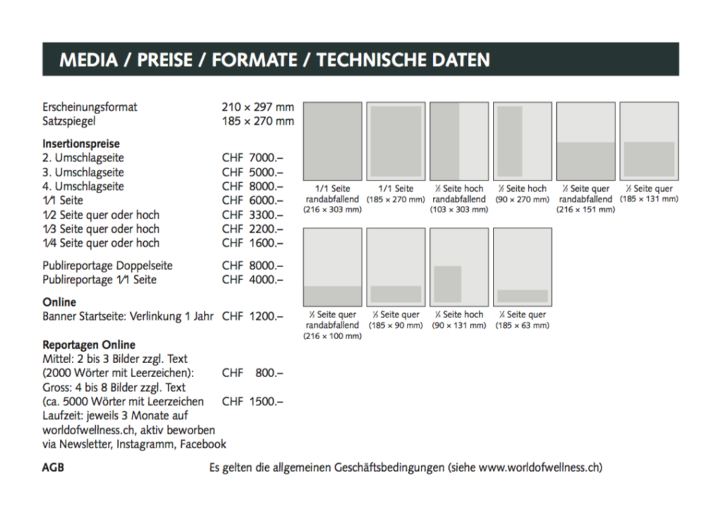 Mediadaten 2020 Preise Formate Technische Daten worldofwellness