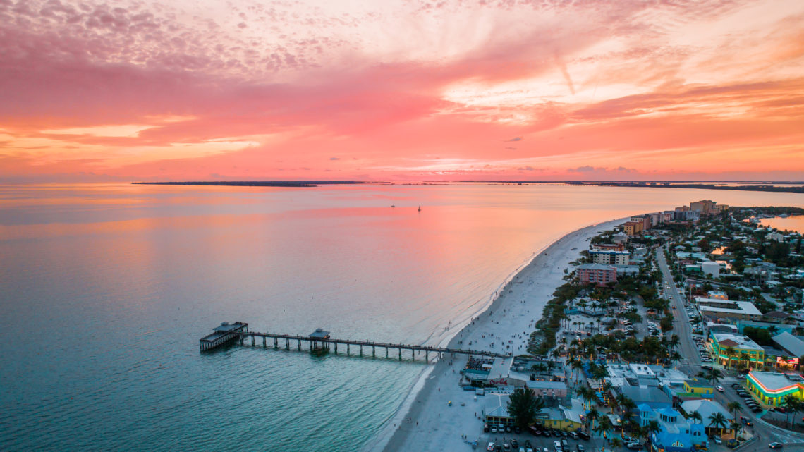 Florida © The Beaches of Fort Myers & Sanibel_pier sunset worldofwellness